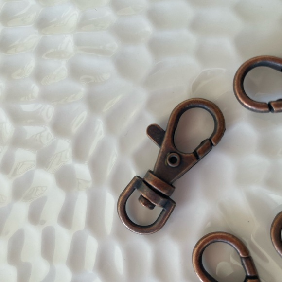 5 Large Lobster Claw Snap Hook Clasps in Antique Copper for Jewelry Craft Making - Picture 3 of 5